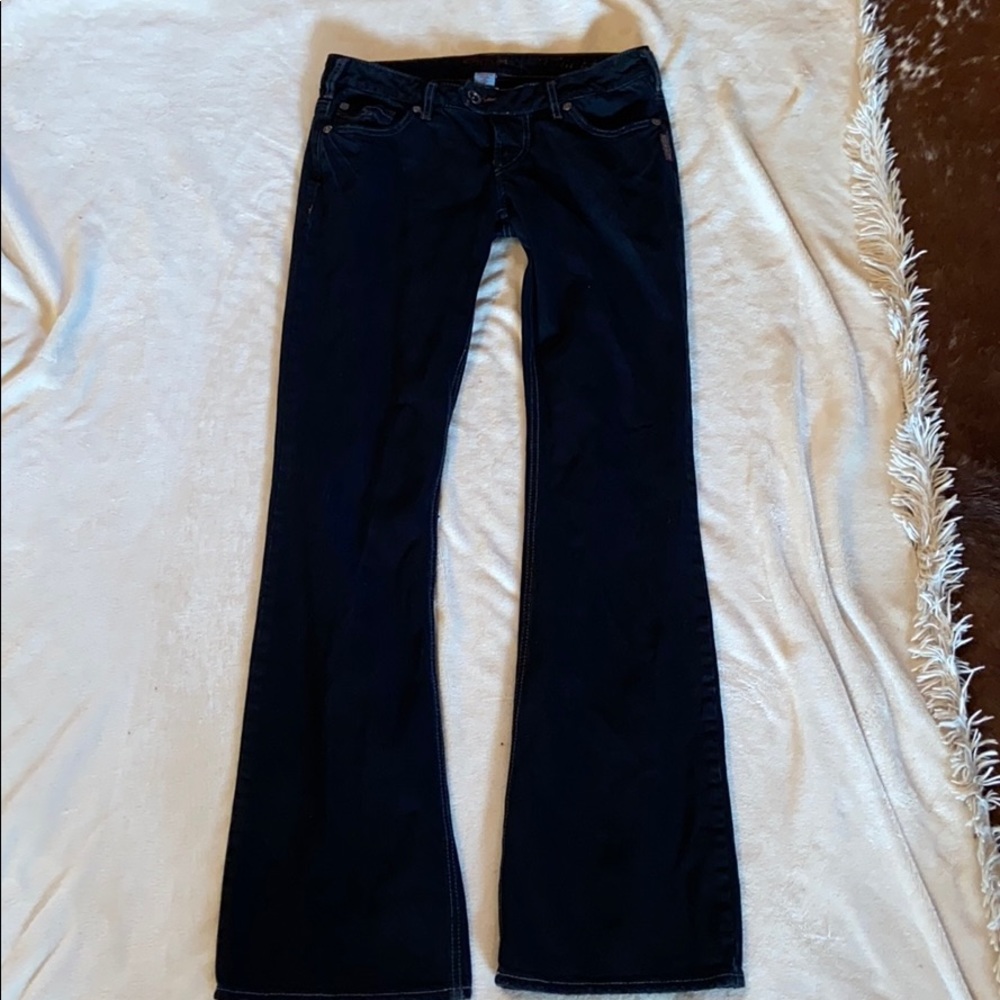 Silver black boot cut jeans